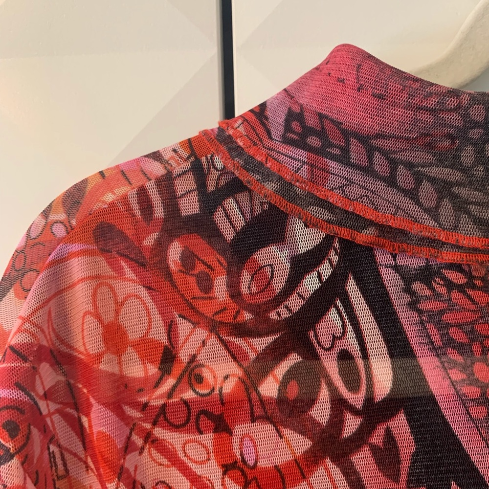 Sheer Floral Colorful Jacket NWOT - Picture 6 of 11